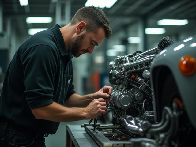 創設者がカスタムカーに情熱を注ぐイメージ