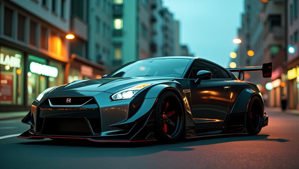 日産R35 GT-R サイドビュー