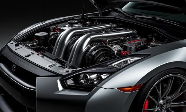 ヒスイチューニングによるパフォーマンス重視のターボチャージャー付き日産R35 GT-R
