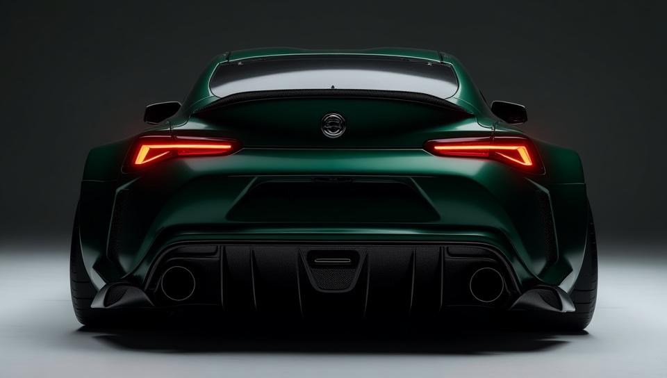 カスタムワイドボディのスポーツカー 後方